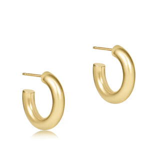 ENewton Round Gold 0.5" Post Hoop - smooth