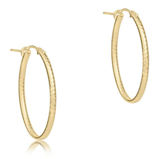 ENewton Oval Gold Hoop - Textured