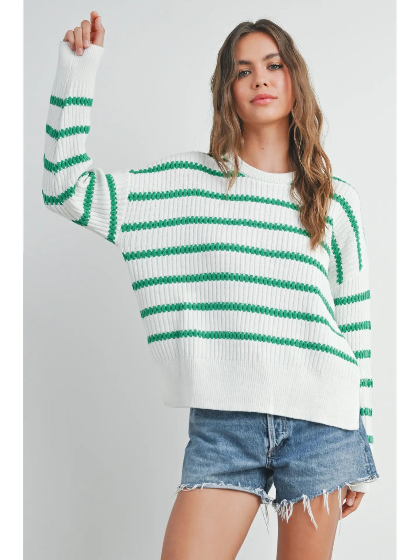Boat Neck Stripe Sweater