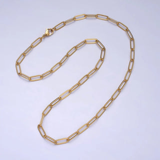 Blowout Dainty Gold plated Paperclip  Necklace
