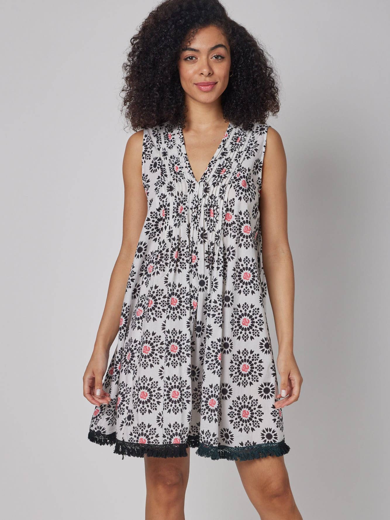 Felice Calm Pintuck Dress With Detachable Belt