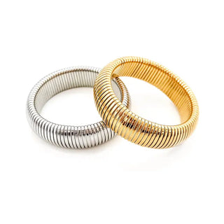 Baia Thick Coil Bangle Bracelet