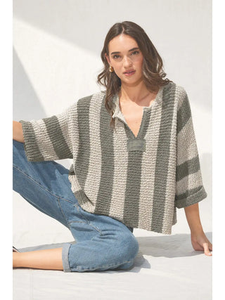 Sailor's Delight Striped Crop Sweater