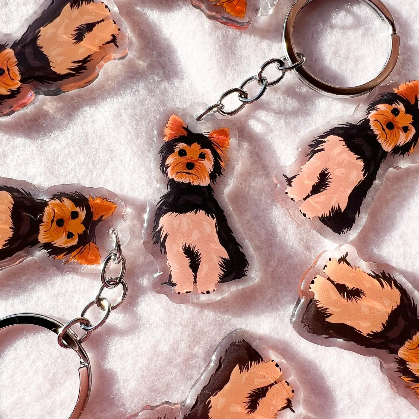 Yorkshire Terrier (Black & Tan Yorkie) Keychain