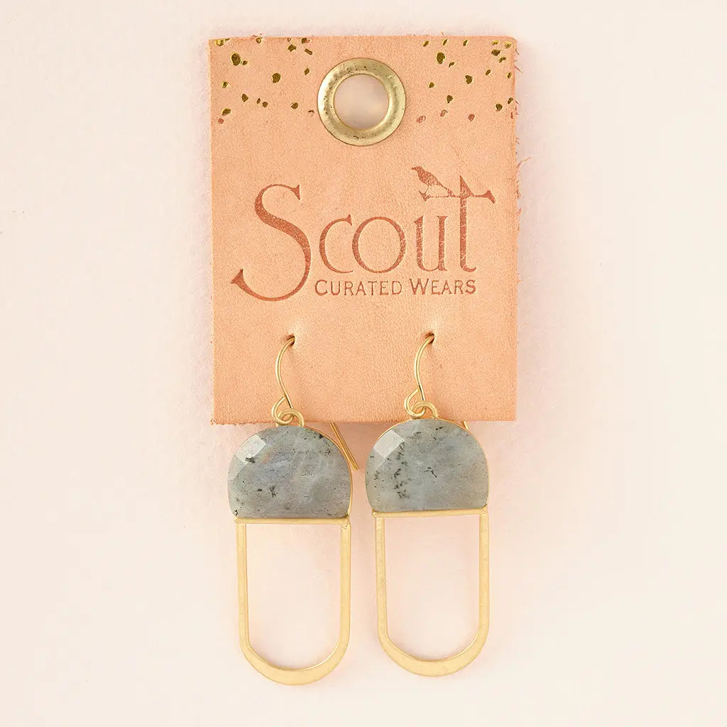 Modern Stone Chandelier Earrings