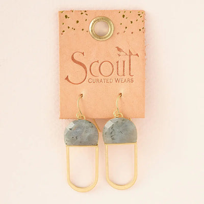 Modern Stone Chandelier Earrings