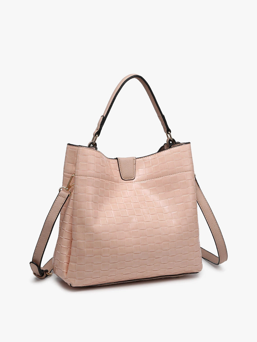 Stacy woven textured Satchel