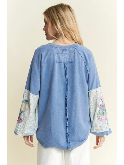 J Her Mineralwash Flower Patch Top