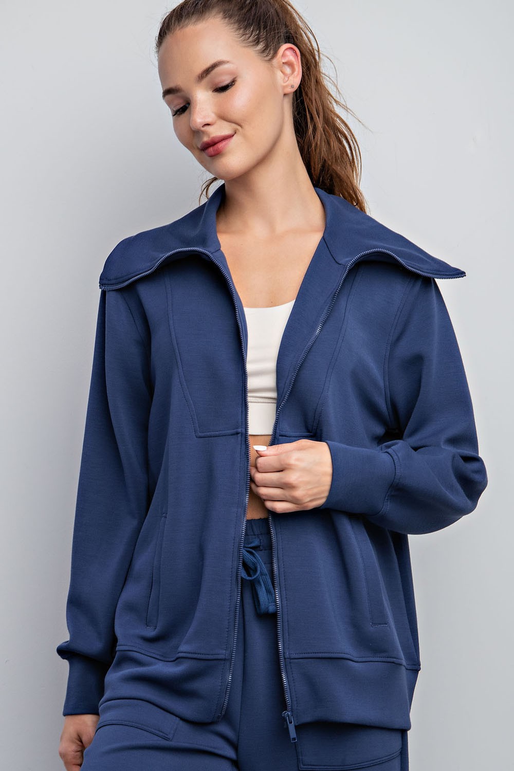 Modal Poly Span Full Zip Jacket