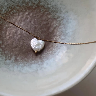 Freshwater Pearl Heart Necklace