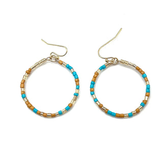 Seed-Bead Hoop Earrings