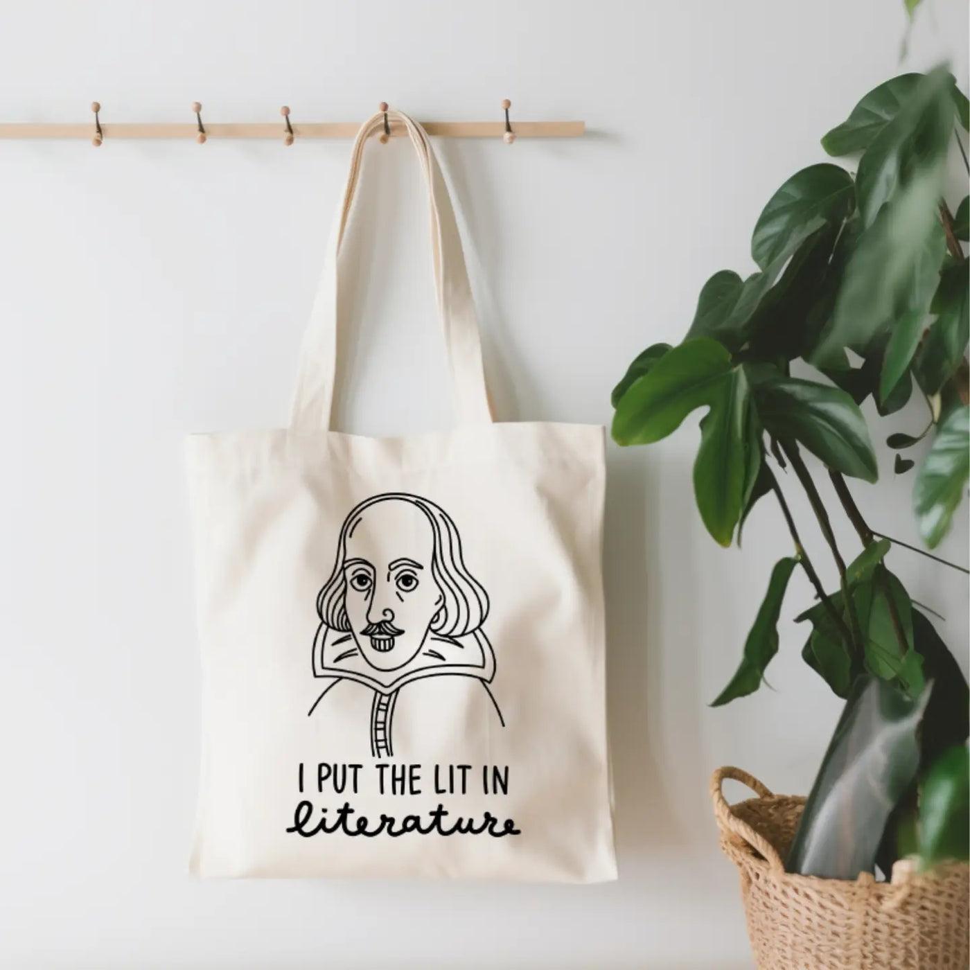 Lit in Literature Small Canvas Tote Bag