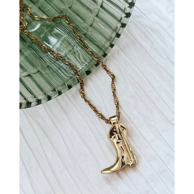 Cowgirl Up Boot Necklace