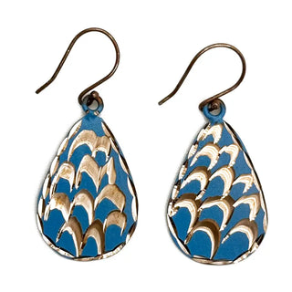 Patina Oceanic Scales Earrings