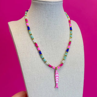 Make a Splash Colorful Fish Necklace