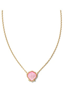 Brynne Shell Short Pendant Gold Necklace