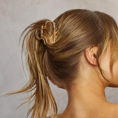 KITSCH Metal Medium Open Shape Puffy Claw Clip