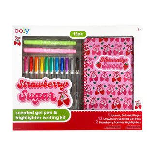 Strawberry Sugar: Scented Gel Pen & Highlighter Writing Kit