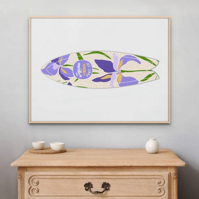 Bearded Iris Surfboard Jigsaw Puzzle