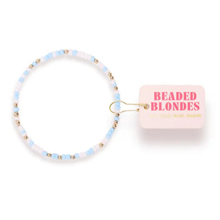 Beaded Blondes Powder Blue & Luster White Sprinkle Bracelet