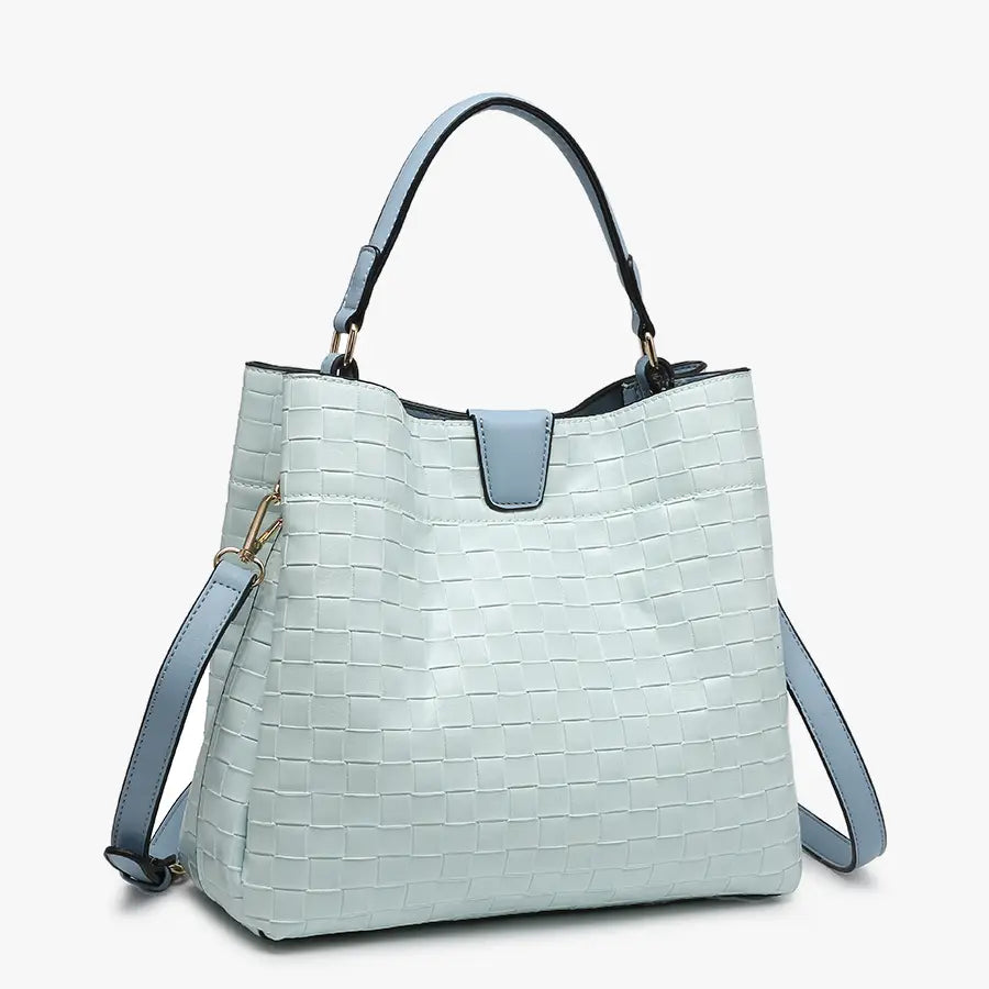 Stacy woven textured Satchel