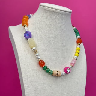 Made you look Multi color beaded necklace