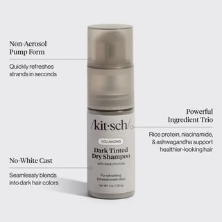 KITSCH Volumizing Rice Protein Dry Shampoo - Dark Tinted