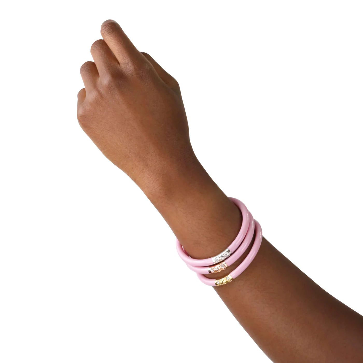 BuDha Girl Three Kings Pink All Weather Bangles - Serenity Prayer