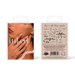 Inked by Dani Temporary Tattoo Packs