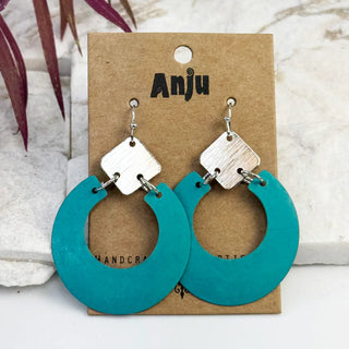 Handcrafted Turquoise Patina Earrings