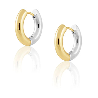Sahira Gala Two-Tone 18k Gold Plated Hoop Earrings