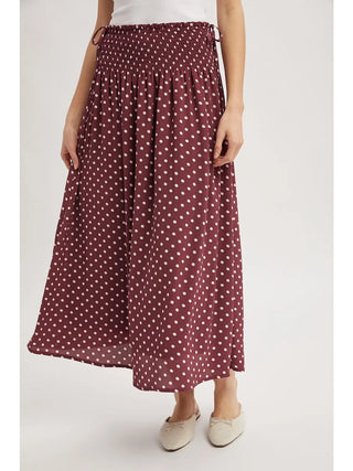 Polka Dot Midi Skirt