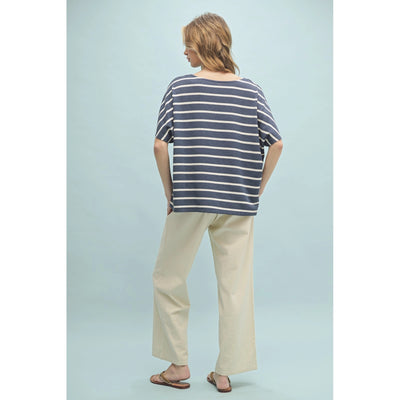 Boxy V-Neck Knit Top