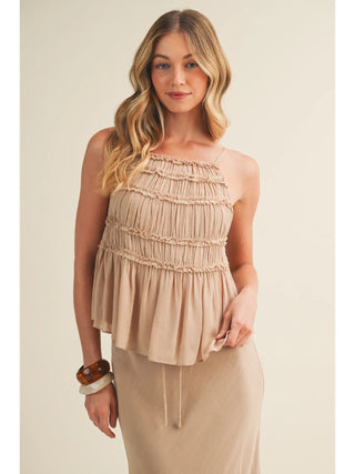 Tiered Ruffle Bodice Babydoll Cami
