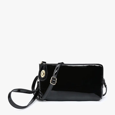 Kendall Twist Lock Gloss Wristlet/Crossbody