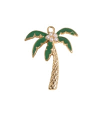 Palm Tree & Pearls Charm