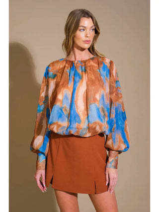 Cuffed Woven Top