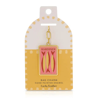 Sardines Enamel Bag Charm