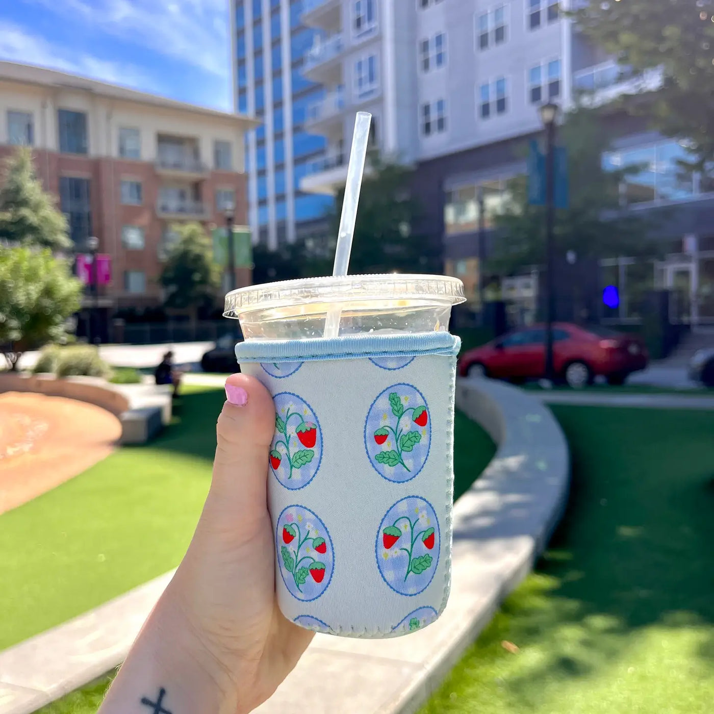 Strawberry Picnic Coffee Sleeve