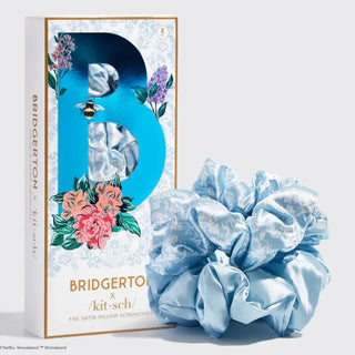 Bridgerton X Kitsch Satin Pillow Scrunchies® in Toile in Bloom