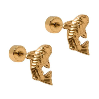 Linny Co Screwback Stud Earrings - Koi Gold