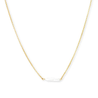 Salty Cali Halo Pearl Bar Necklace