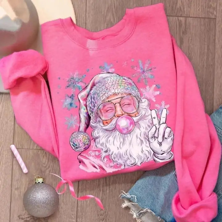 Bubblegum Santa Sweatshirt