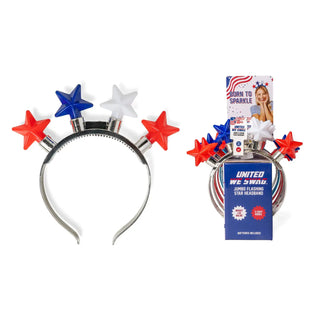 Patriot Pride Jumbo Flashing Star Headband