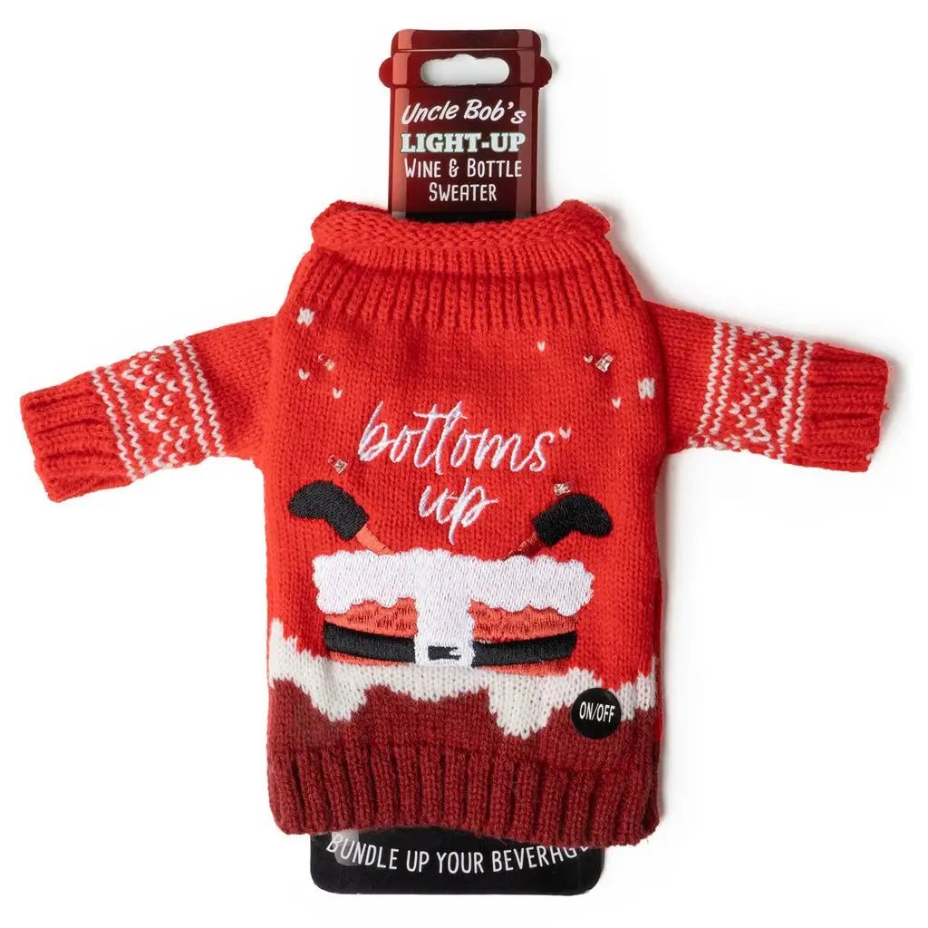 Uncle Bob’S Light-Up Wine & Bottle Sweater