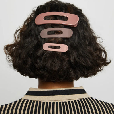 KITSCH Ultra Glossy Flat Lay Claw Clip 3pc Set - Terracotta