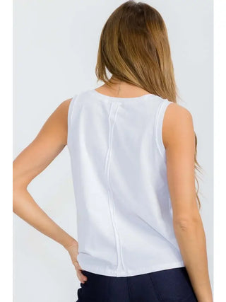 Essential Raw Edge Cotton Tank