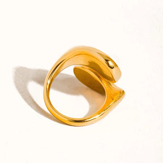 Adjustable Pearl Wavy Ring