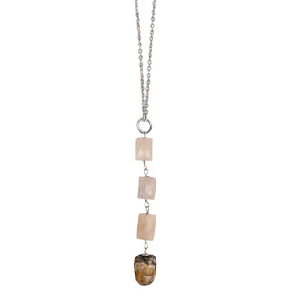 Banjara Cascading Stones Necklace-Yellow Aventurine & Jasper