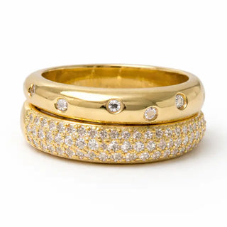 Sahira Sasha Stacked Ring Set - Tarnish Resistant